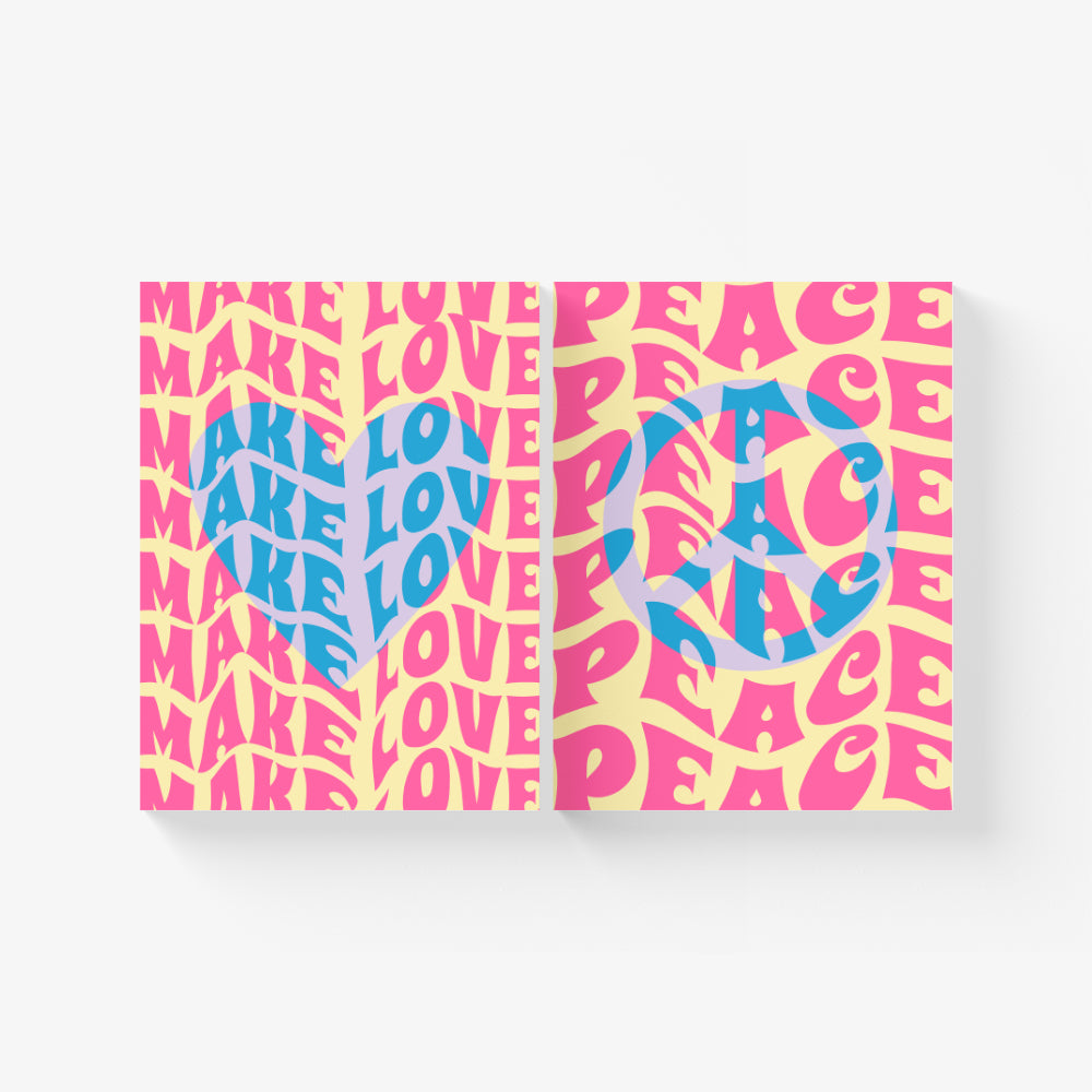 Peace and Love Set Canvas