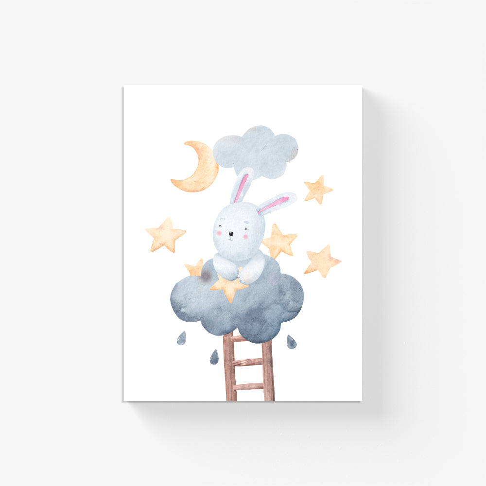 Bunny's Fluffy Cloudscape Canvas