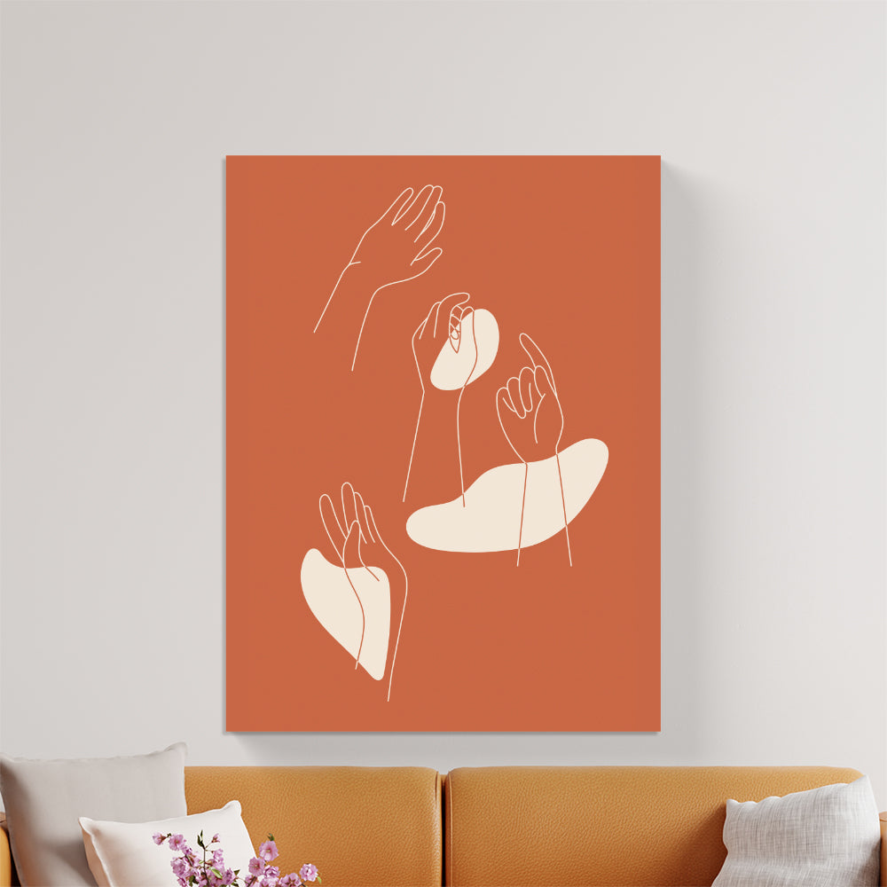 Warmth in Palms Canvas