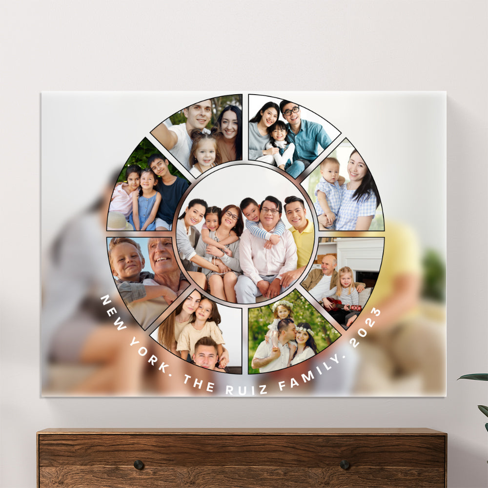 Circular Collage Personalized Canvas