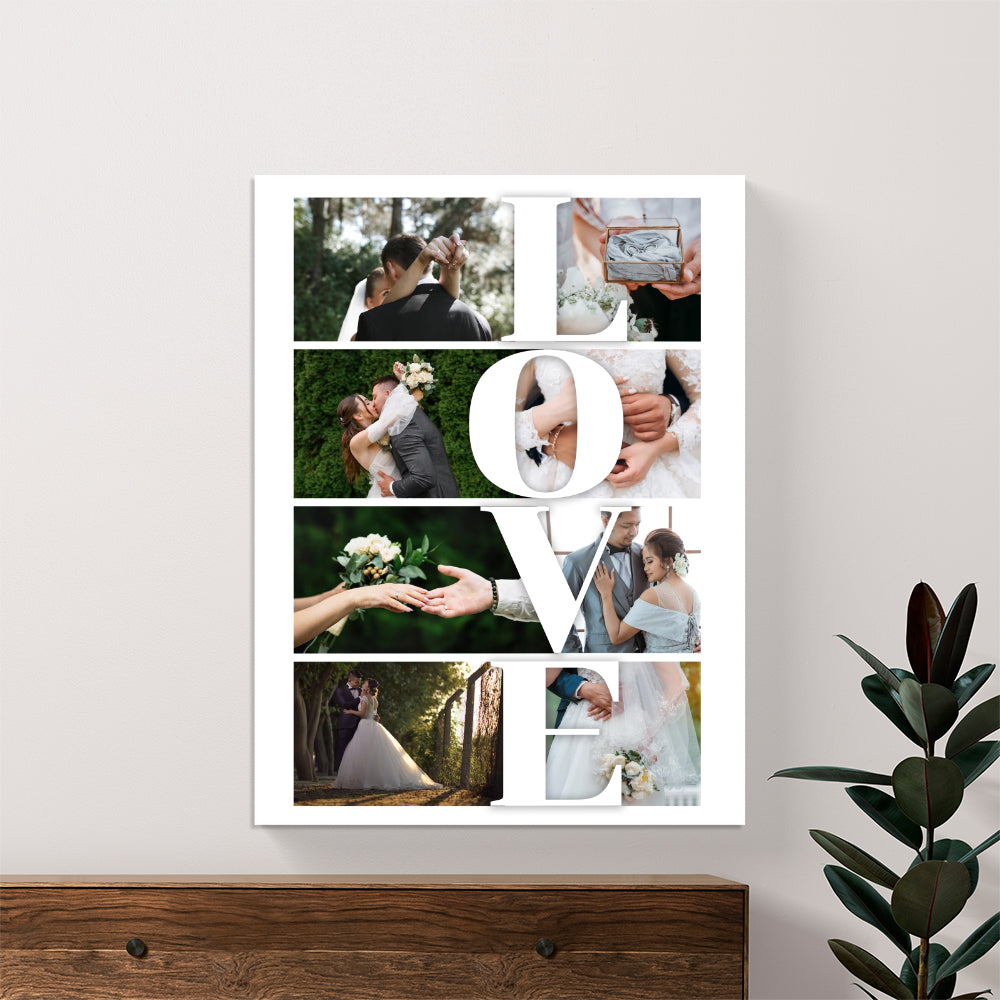 Eight Photo LOVE Gallery Personalized Canvas