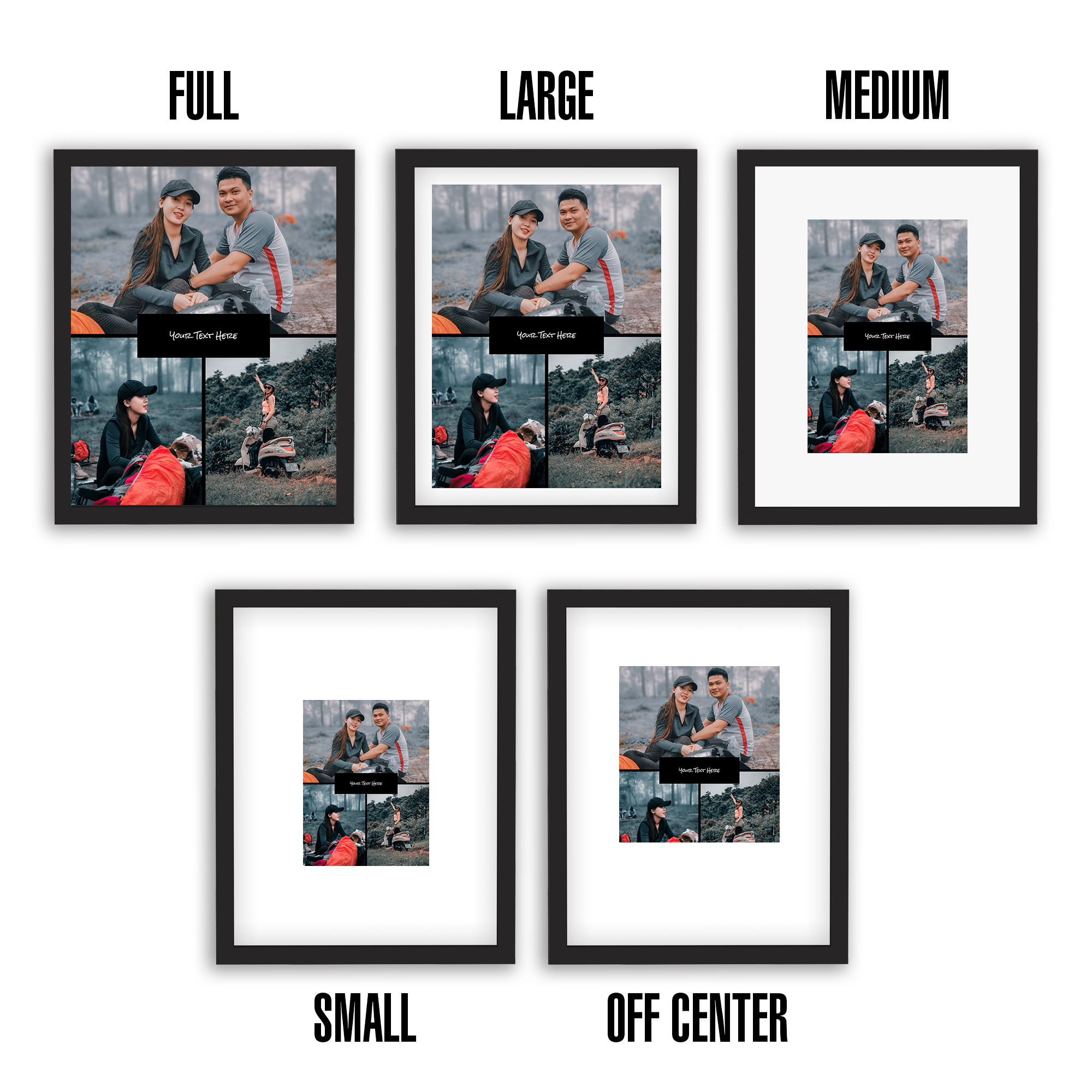 Three Photo and Text Personalized Poster