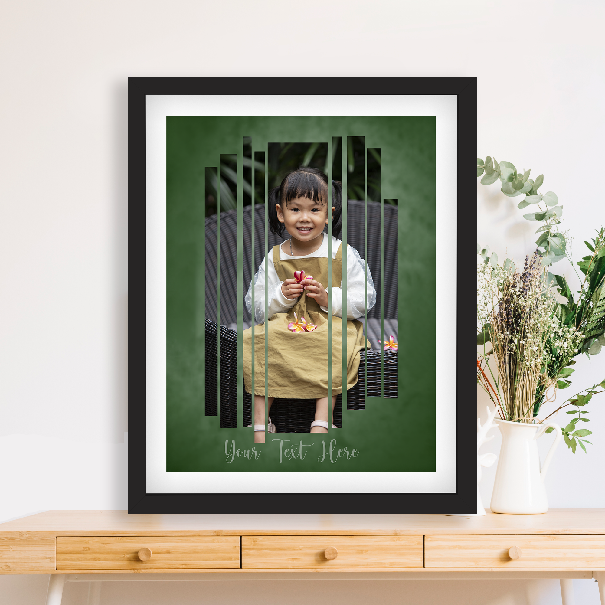 Green Bars Effect Personalized Poster