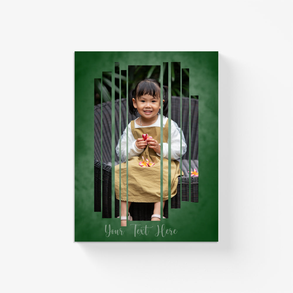 Green Bars Effect Personalized Canvas