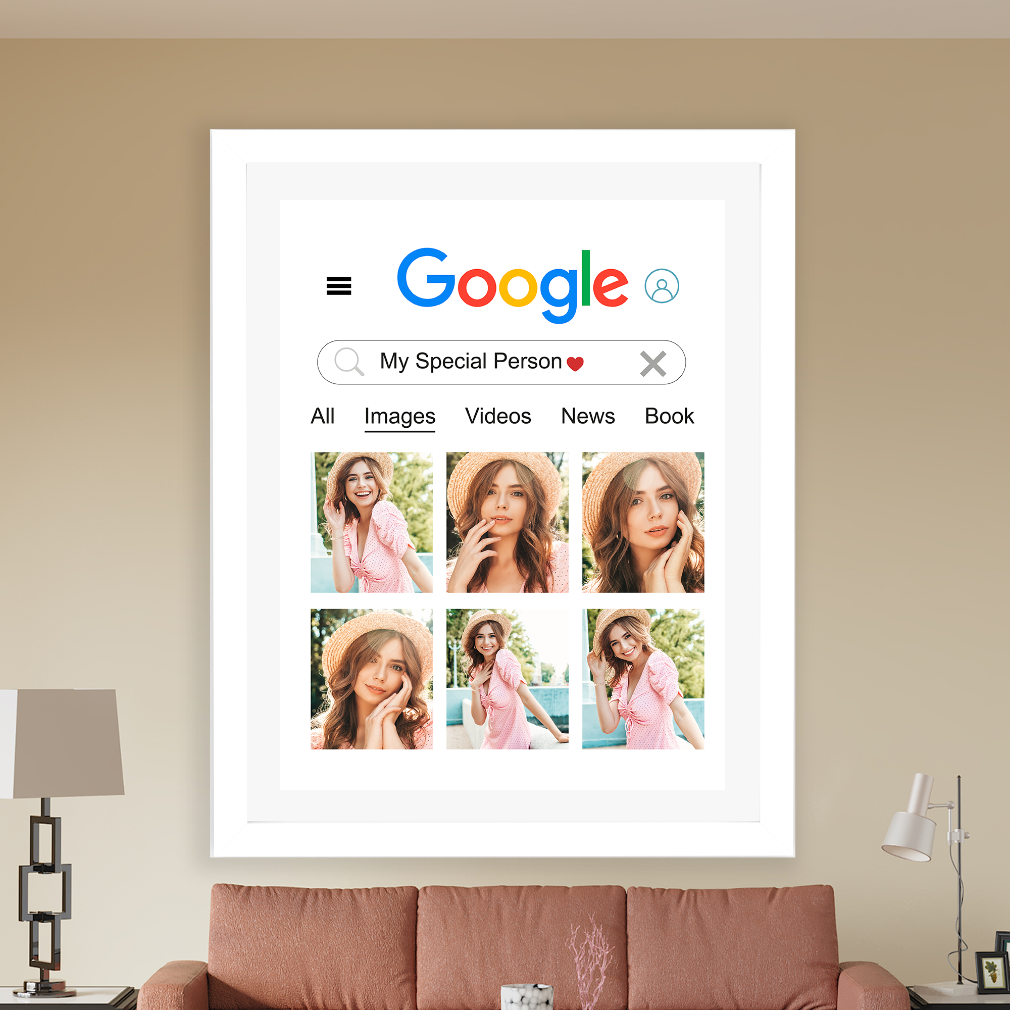 Six Photo Search Gallery Personalized Poster