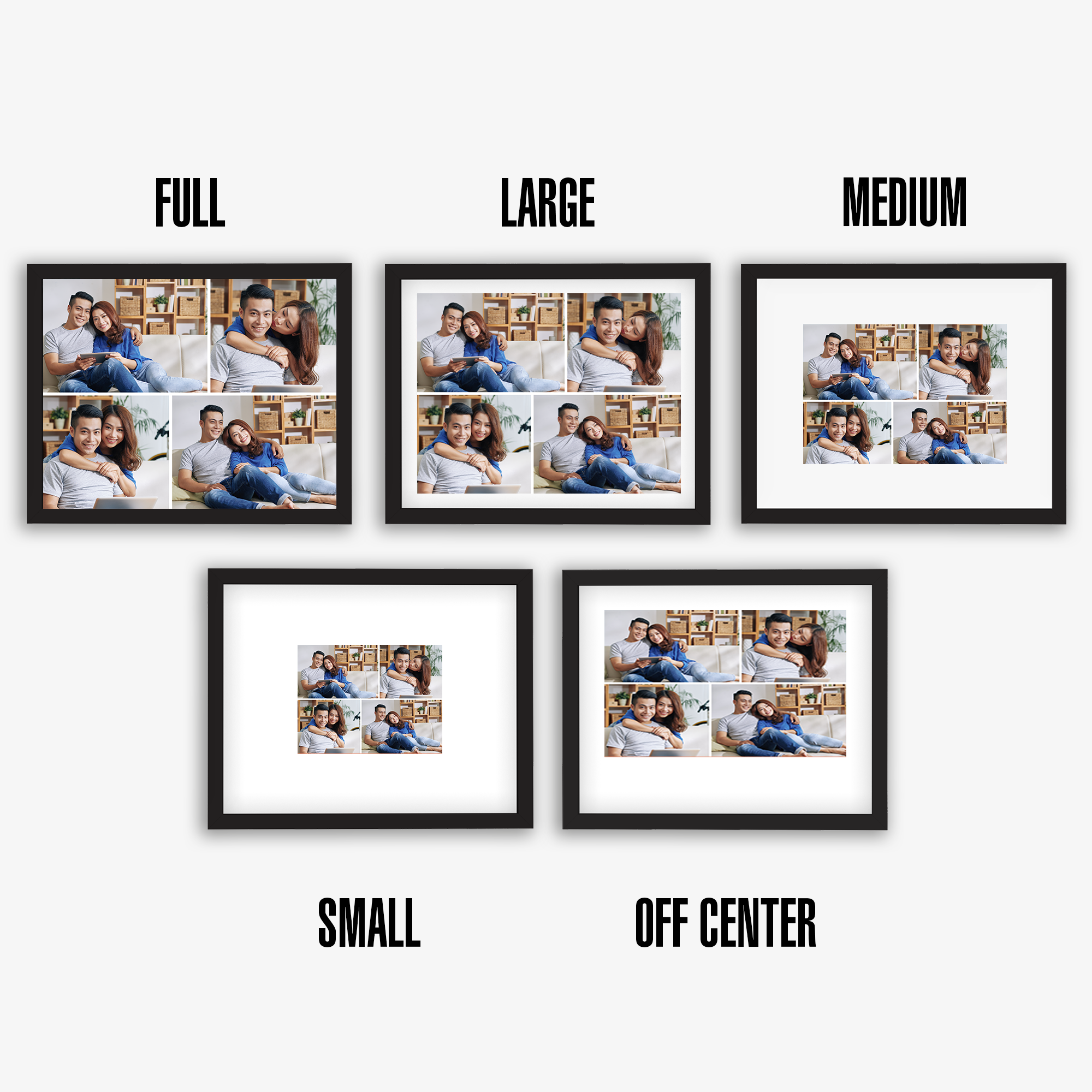 Four Photo Landscape Collage Personalized Poster