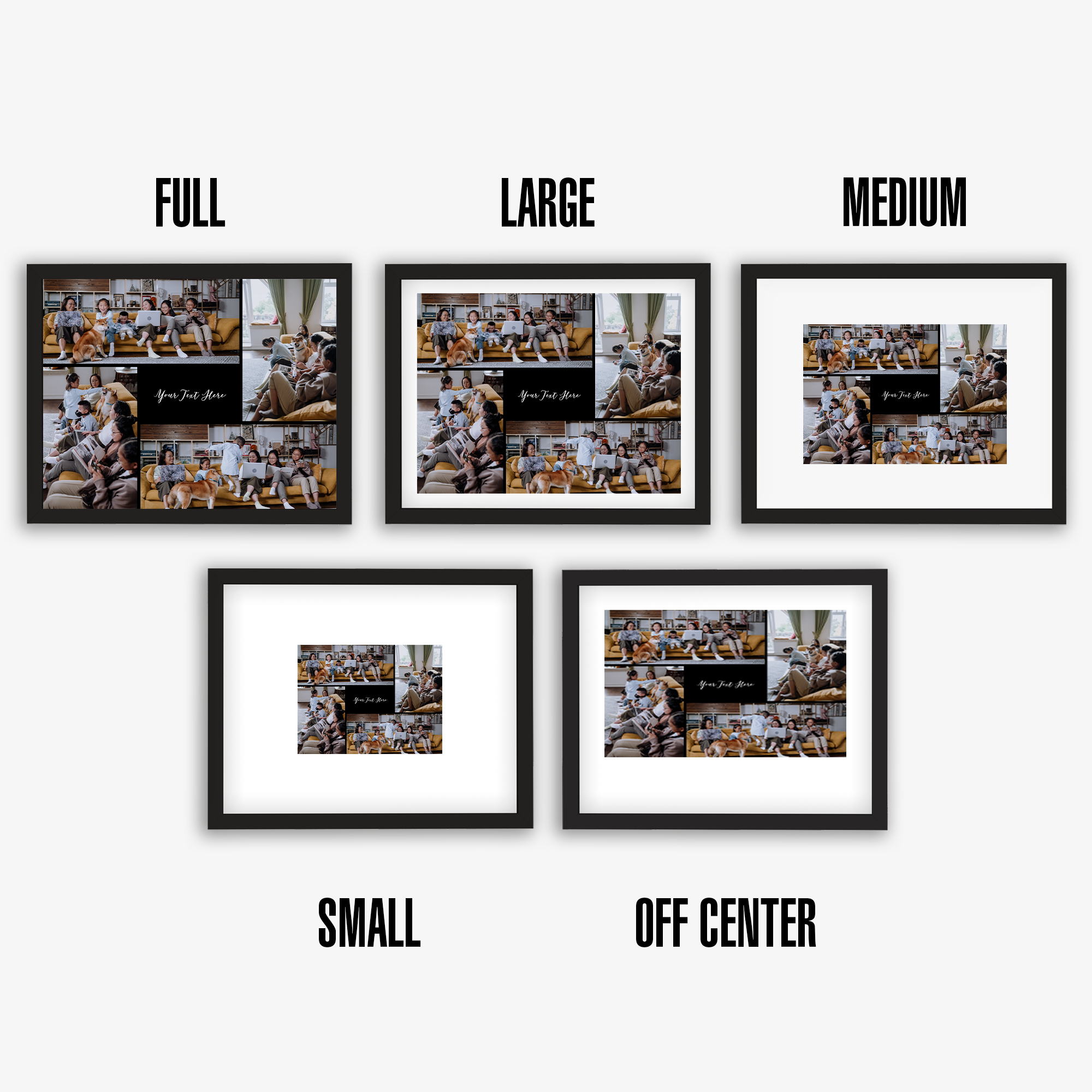 Four Photo Landscape Gallery with Text Personalized Poster