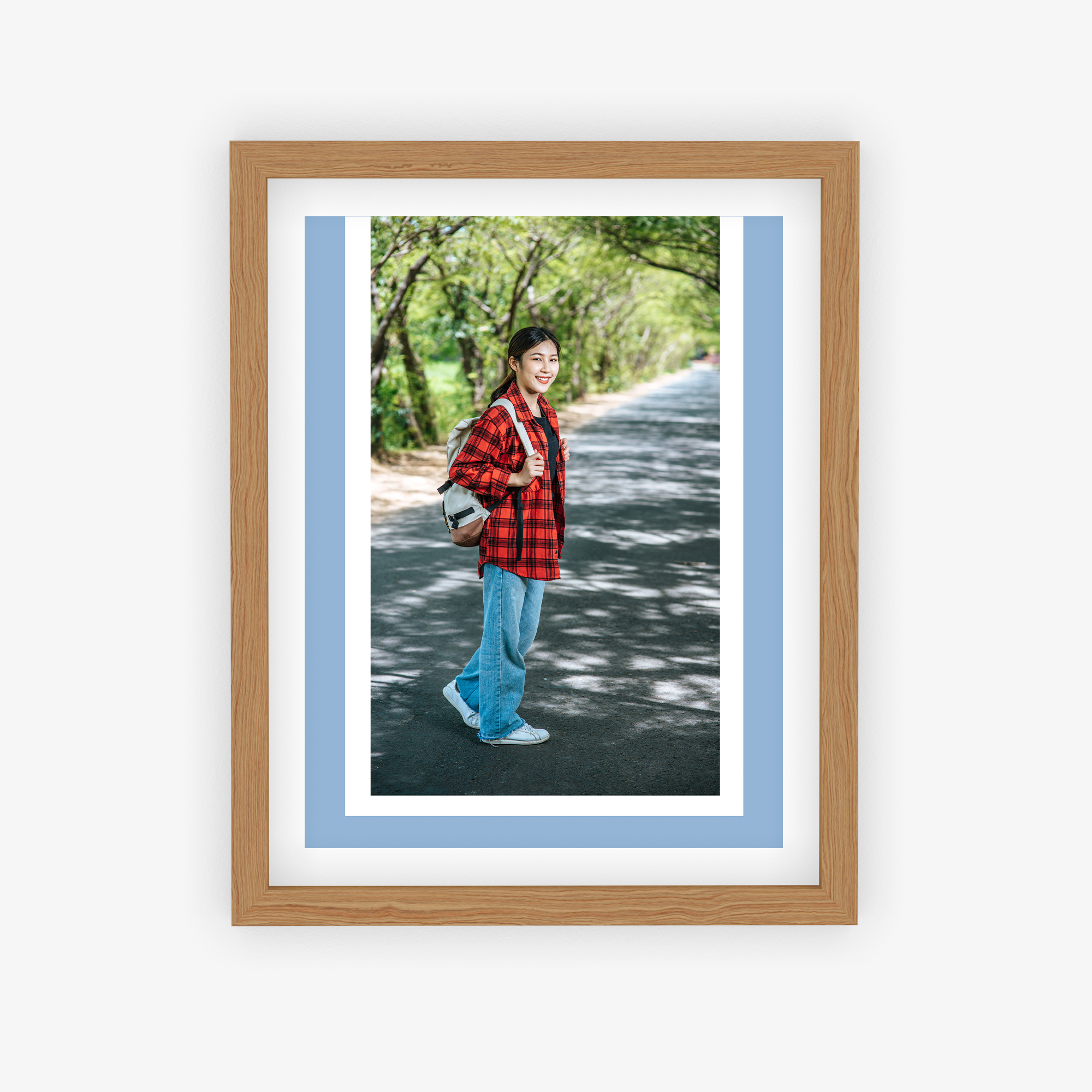 Baby Blue Border Personalized Poster