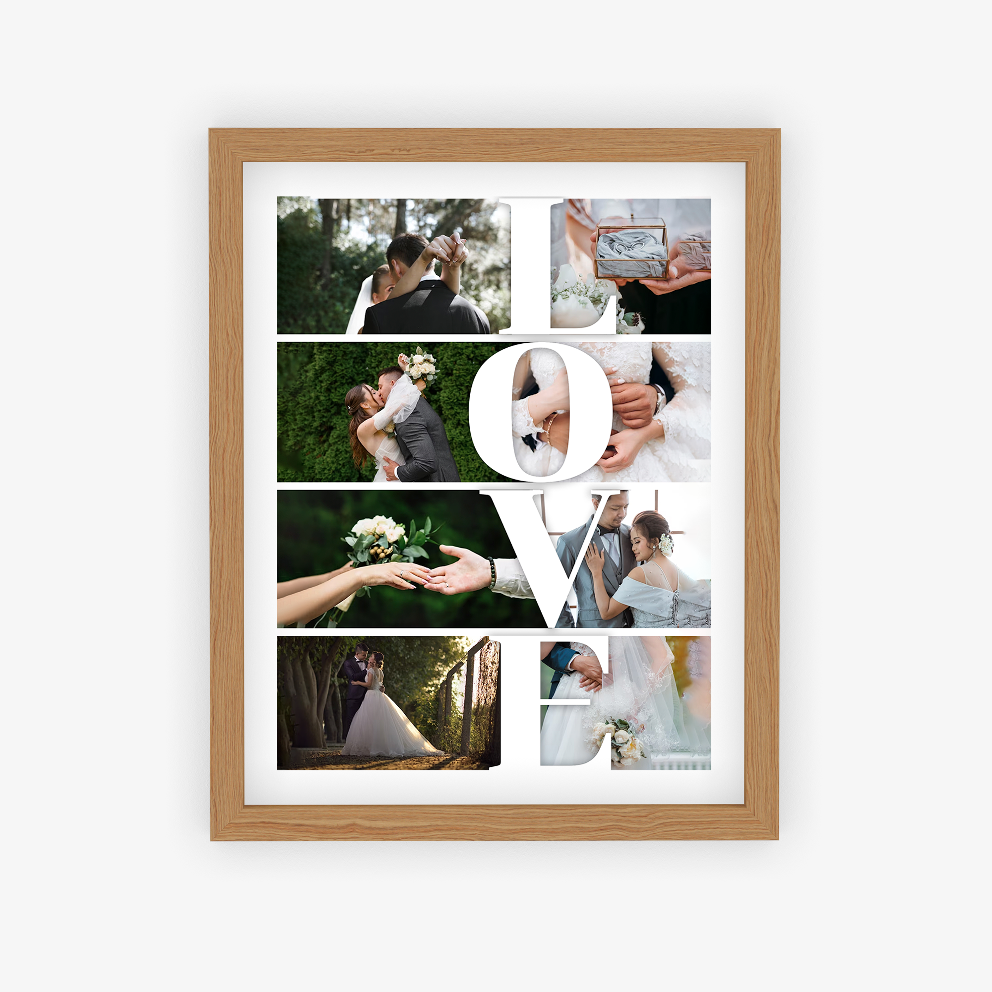 Eight Photo LOVE Gallery Personalized Poster
