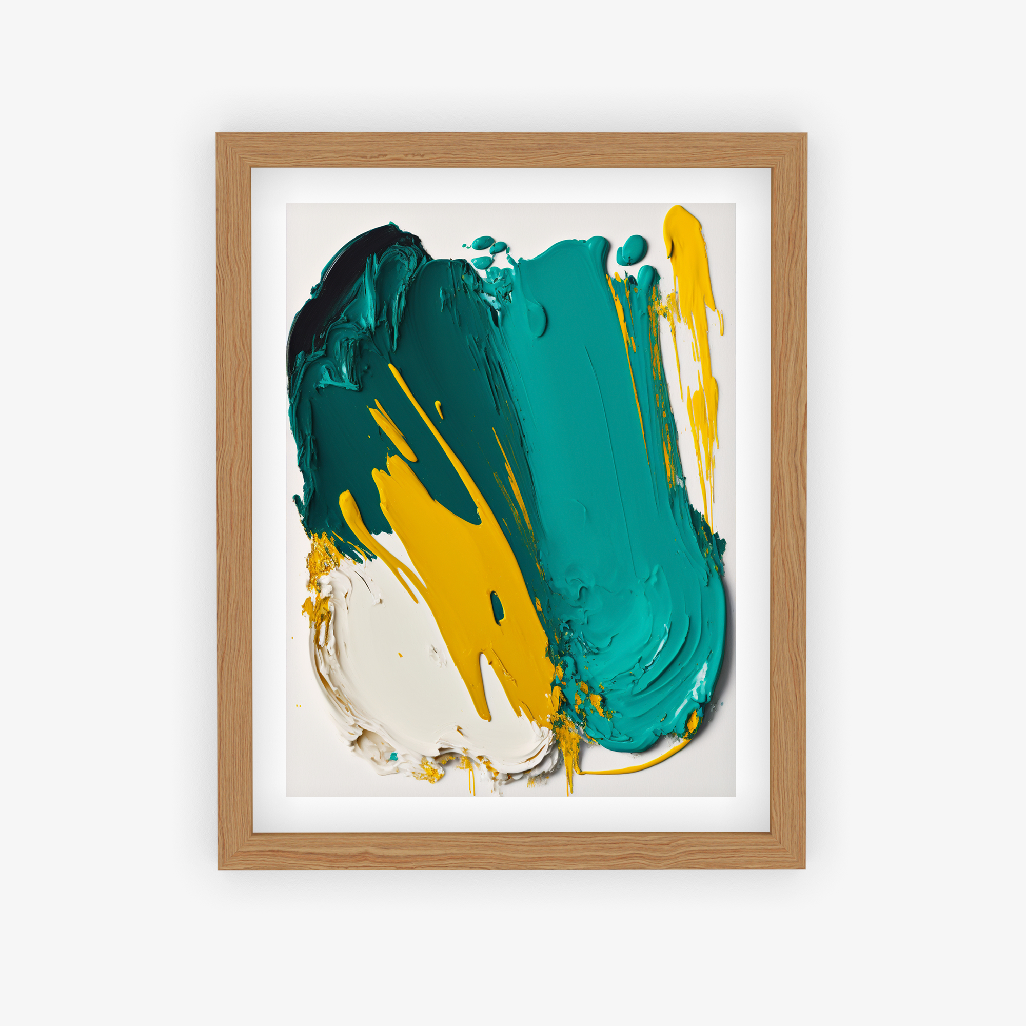 Green and Gold Impressions Poster