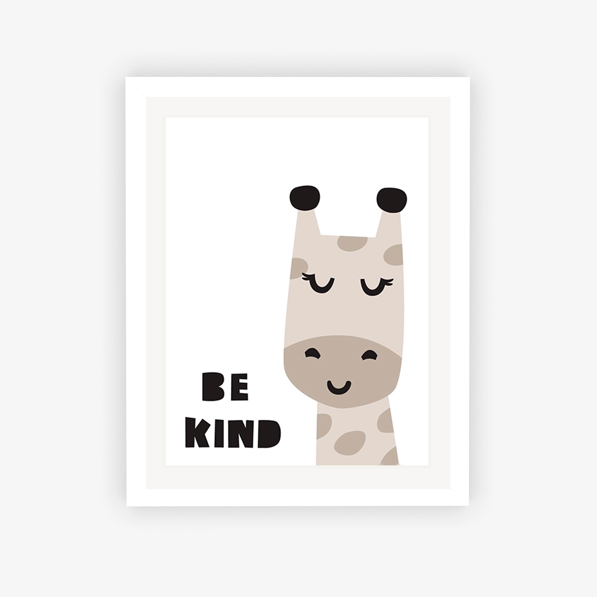 Be Kind Giraffe Poster