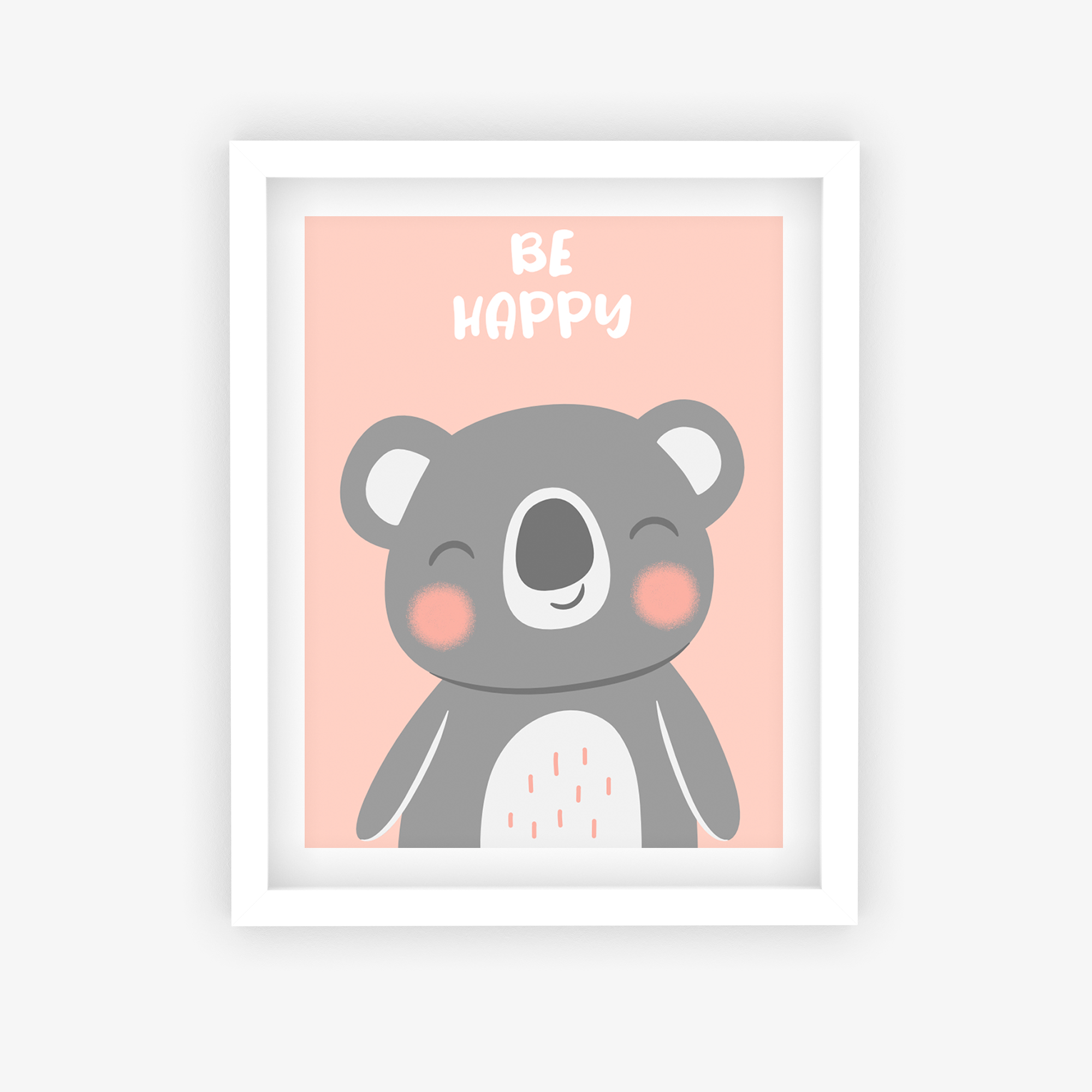 Be Happy Koala Poster