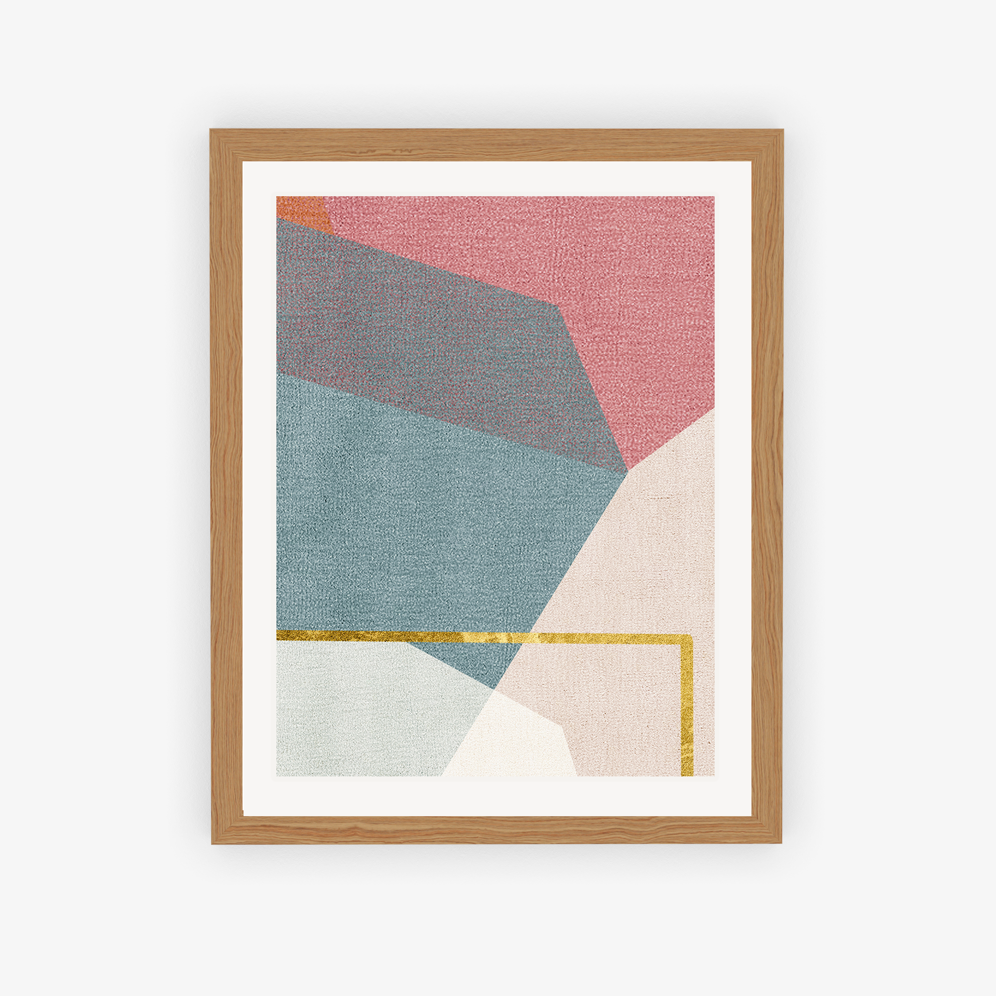 Abstract Citrine Seas Poster