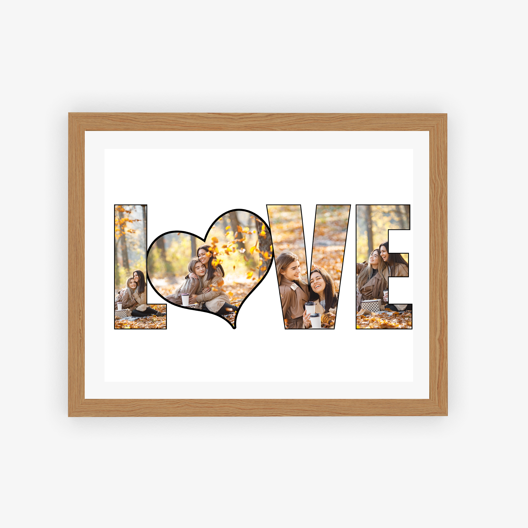 Four Photo Love Collage Personalized Poster