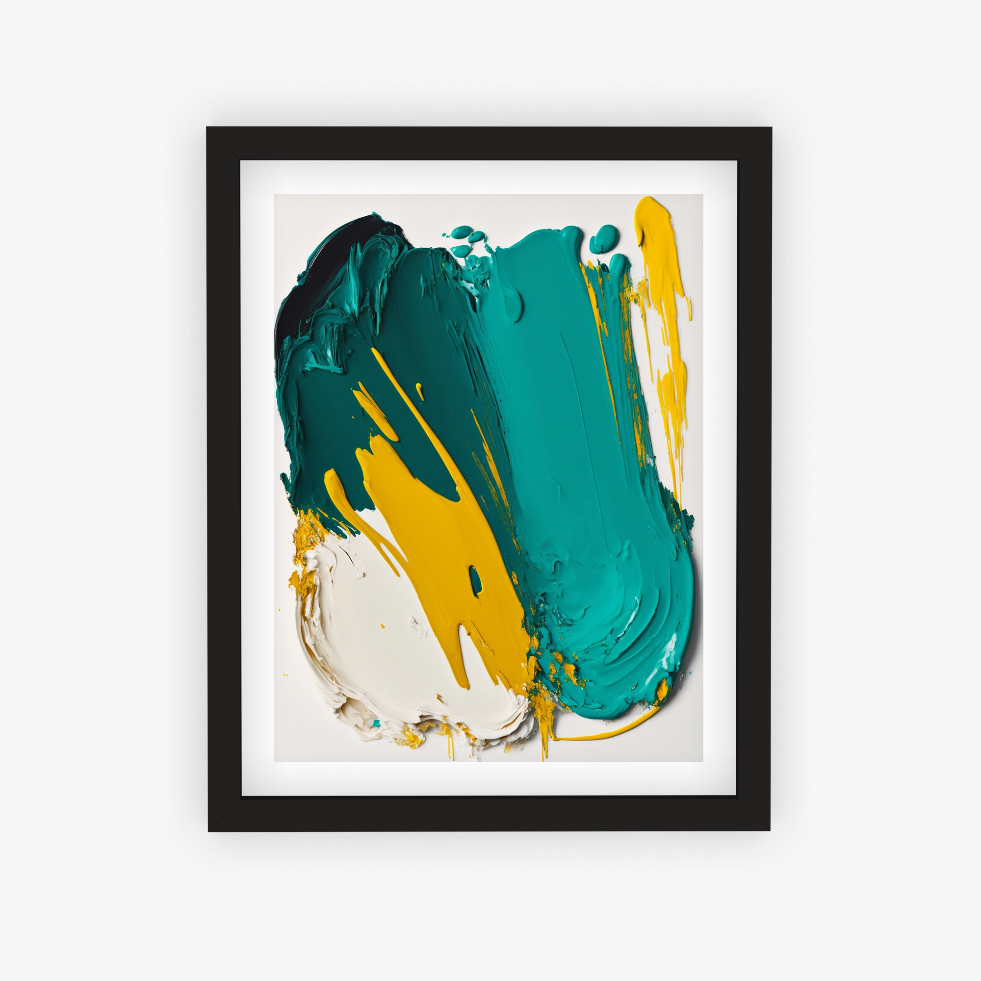 Green and Gold Impressions Poster