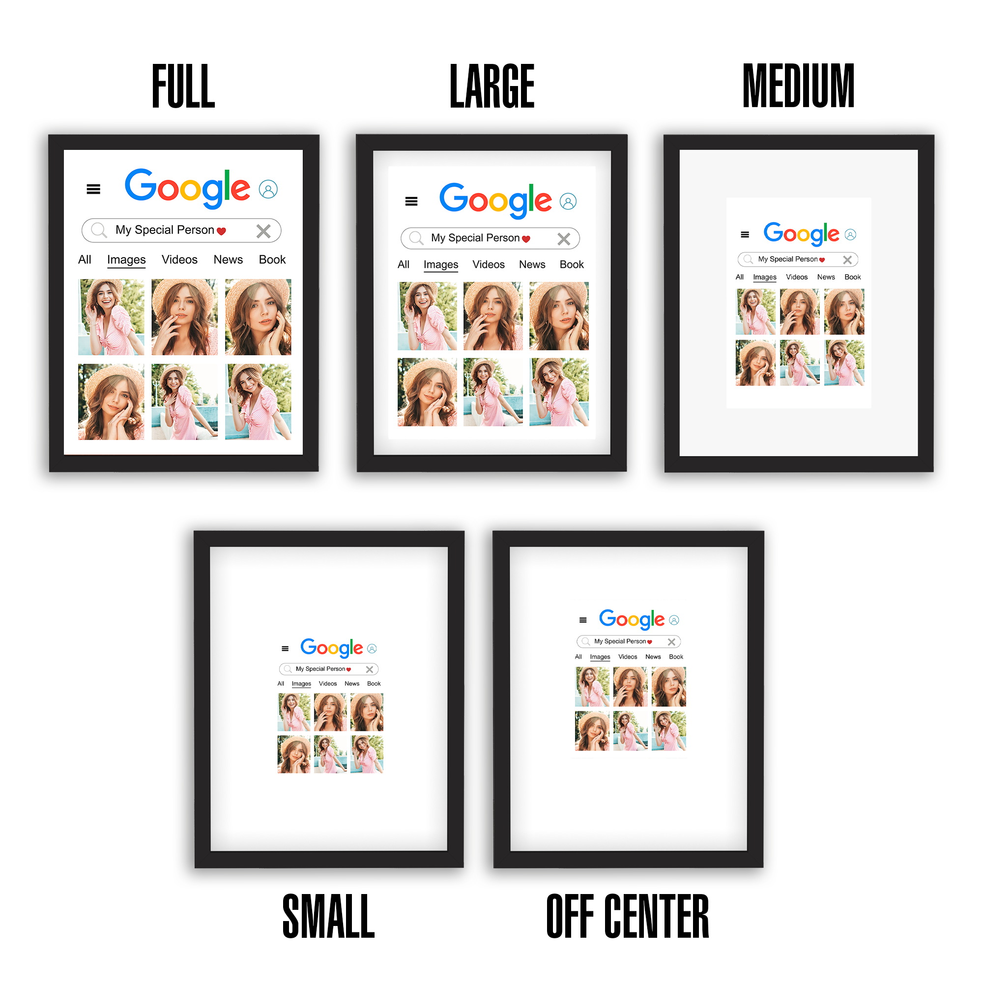 Six Photo Search Gallery Personalized Poster