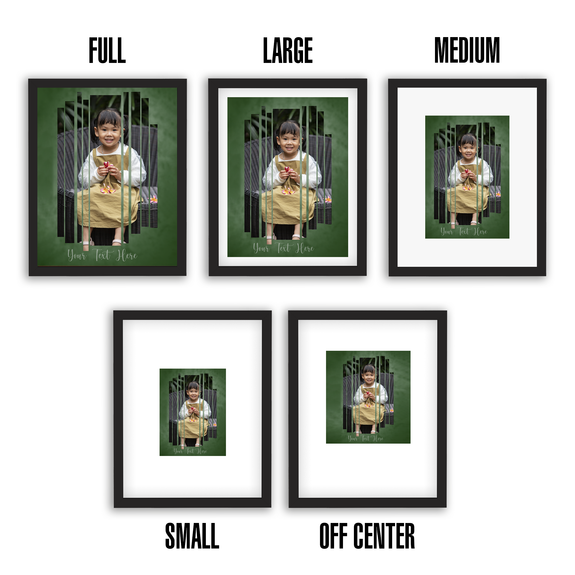 Green Bars Effect Personalized Poster