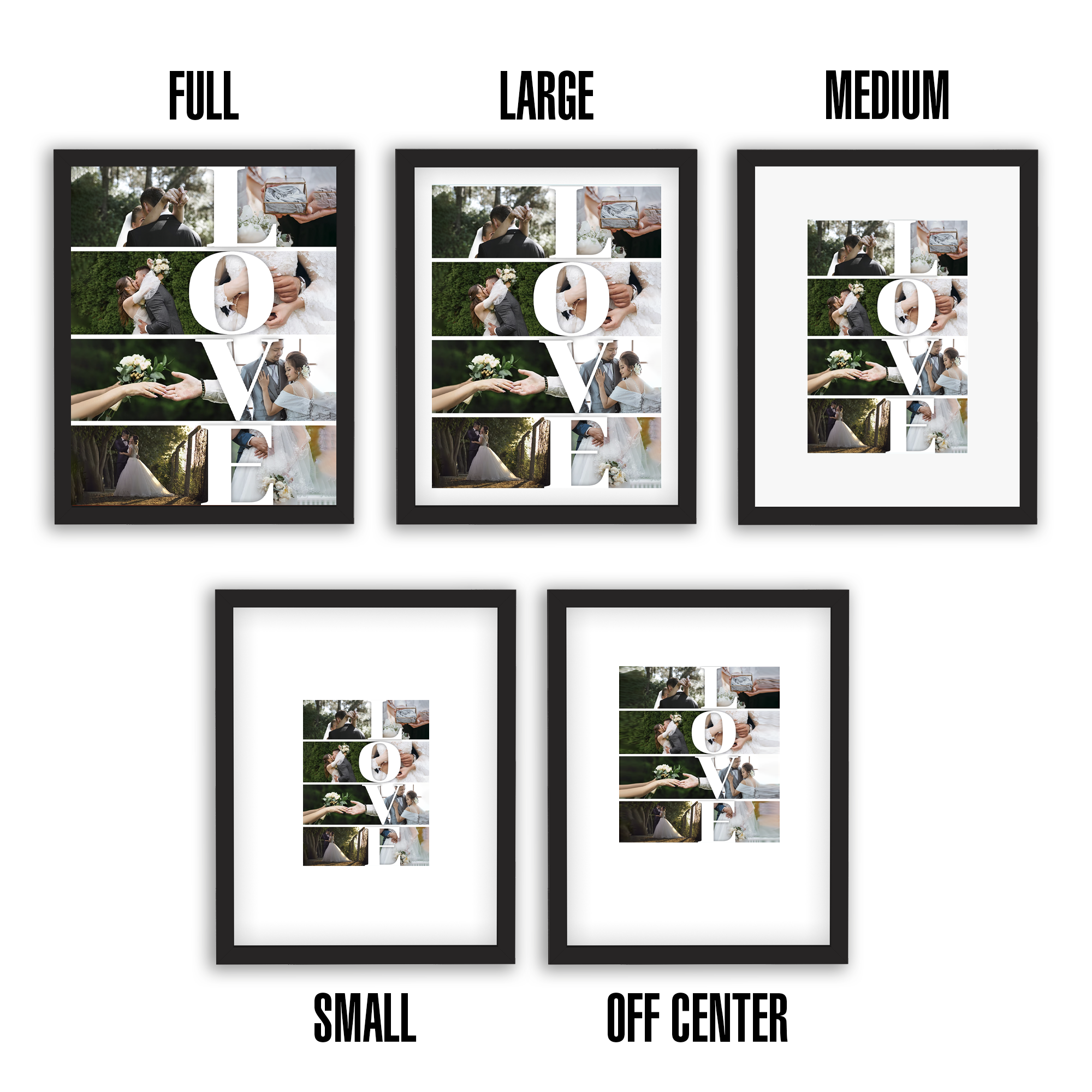 Eight Photo LOVE Gallery Personalized Poster